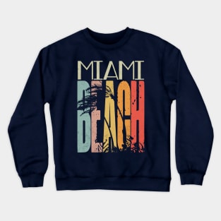 Retro Miami Beach Crewneck Sweatshirt